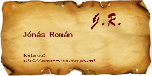Jónás Román névjegykártya