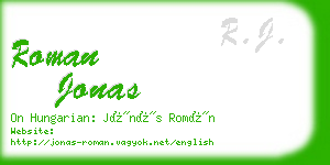 roman jonas business card